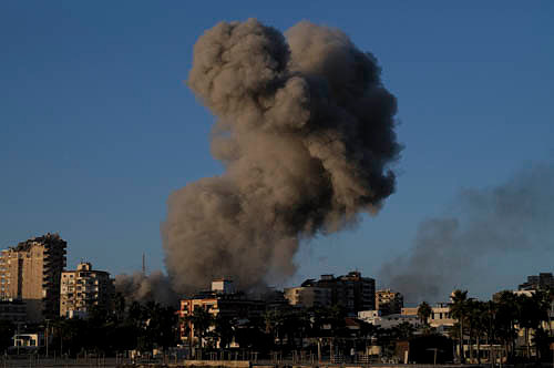 16 airstrikes in a day in and around Tyre, Lebanon