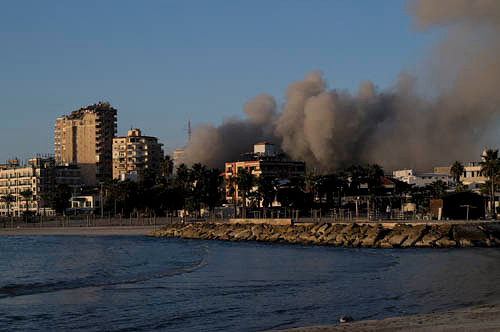 16 airstrikes in a day in and around Tyre, Lebanon