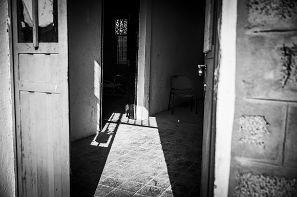 Abala Healthcare Centre - Wards destroyed, beds removed and destroyed.