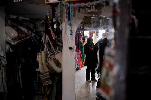Jihad Bayan, a local business owner in Baalbek keeps her shop op
