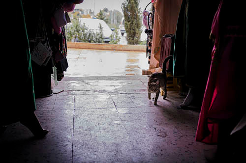 Jihad Bayan, a local business owner in Baalbek keeps her shop op