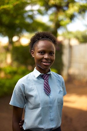 Neema all ready for a school interview
