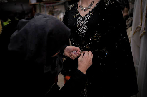 Jihad Bayan, a local business owner in Baalbek keeps her shop op