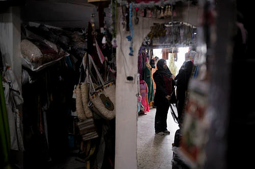 Jihad Bayan, a local business owner in Baalbek keeps her shop op