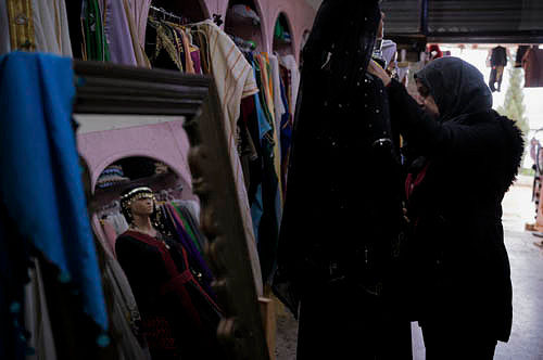 Jihad Bayan, a local business owner in Baalbek keeps her shop op