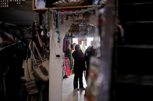 Jihad Bayan, a local business owner in Baalbek keeps her shop op